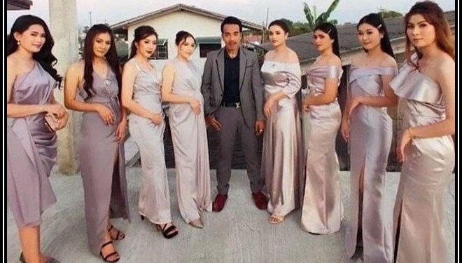 8 بیویوں کے ساتھ خوشگوارزندگی گزارنے والا شخص سوشل میڈیا پرمقبول