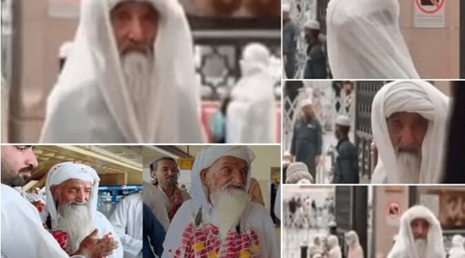 مسجد نبویﷺ میں ہاتھ میں عصا اٹھاںے والا وائرل بزرگ شہری پاکستان کے رہائشی نکلے