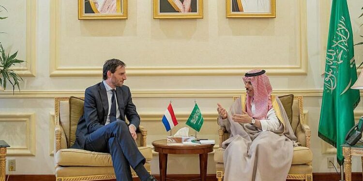 ولندیزی وزیر خارجہ کی سعودی ہم منصب، وزیر توانائی سے ملاقات