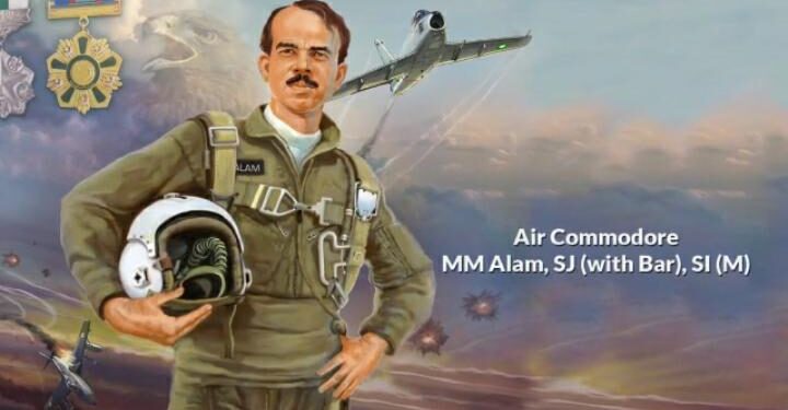 پاک فضائیہ کا 1965 کی جنگ کے ہیرو ایم ایم عالم کو خراجِ عقیدت