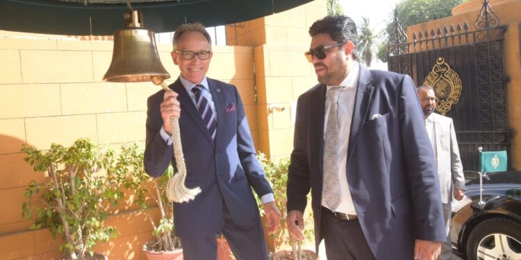 گورنرسندھ کامران خان ٹیسوری سے آسٹریلوی ہائی کمشنرNeil Hawkins کی ملاقات