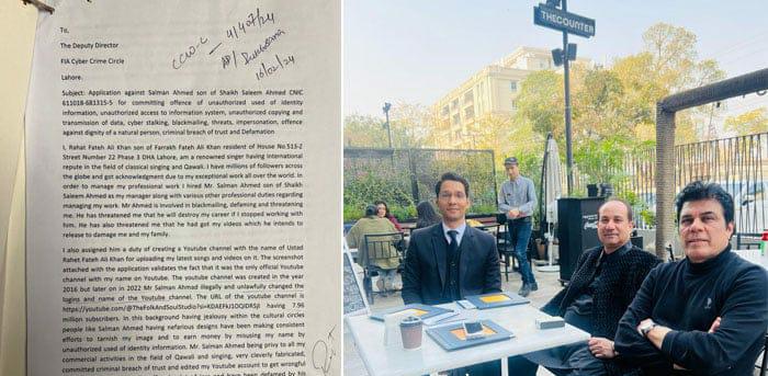 راحت فتح علی خان کا سابق منیجر سلمان احمد پر بلیک میلنگ اور یو ٹیوب چینل کے بغیر اجازت استعمال پر مقدمہ
