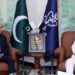 وفاقی وزیر برائے بحری امور قیصر احمد شیخ کا نیول ہیڈکوارٹرز اسلام آباد کا دورہ، چیف آف نیول سٹاف ایڈمرل نوید اشرف سے ملاقات