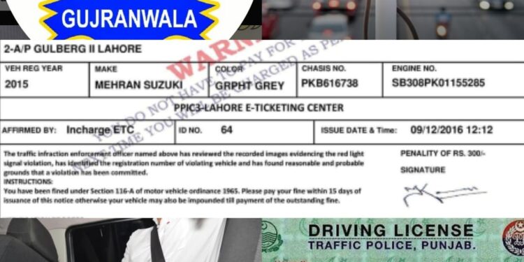 گوجرانوالہ میں سیف سٹی کیمروں کے ذریعے آٹو E Challan کرنے کا فیصلہ