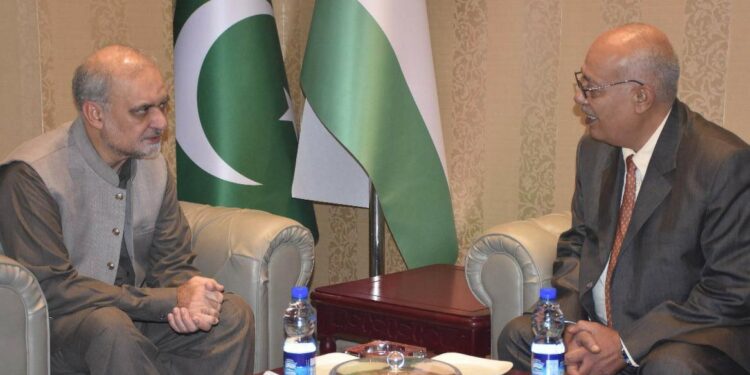 حافظ نعیم الرحمن کی اسلام آباد میں فلسطین کے سفیر ڈاکٹر زھیر زید سے ملاقات
