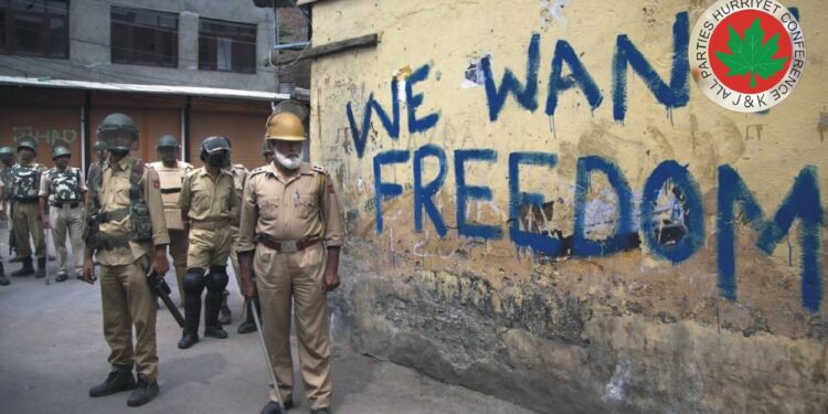 امن اور غیر قانونی تسلط ایک ساتھ نہیں جاری رہ سکتے ، حریت کانفرنس