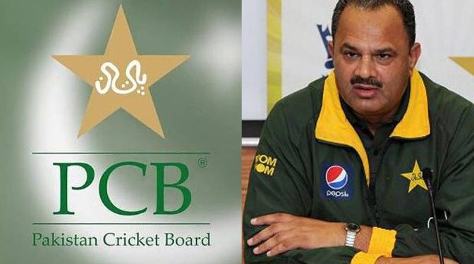 پاکستان کرکٹ ٹیم کے منیجر نوید اکرم چیمہ کی جانب سے زخمی سری لنکن ایمپائر روچیرا پلیاگرو کی عیادت، گلدستہ پیش کیا