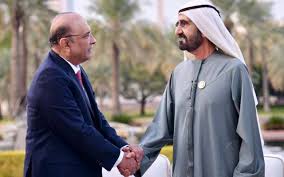 صدرِ مملکت آصف علی زرداری کی دبئی کے حکمران شیخ محمد بن راشد المکتوم سے ملاقات ،دوطرفہ تعلقات کو مزیدمضبوط بنانے اوراقتصادی تعاون کے فروغ پر تفصیلی تبادلہ خیال