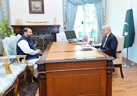 وزیراعظم محمد شہباز شریف سے وفاقی وزیرِ قومی ورثہ و ثقافت اورنگزیب کھچی کی ملاقات
