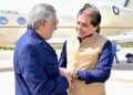 نائب وزیر اعظم محمد اسحاق ڈار کی چین سے وطن واپسی پر وفاقی وزیر حنیف عباسی نے استقبال کیا