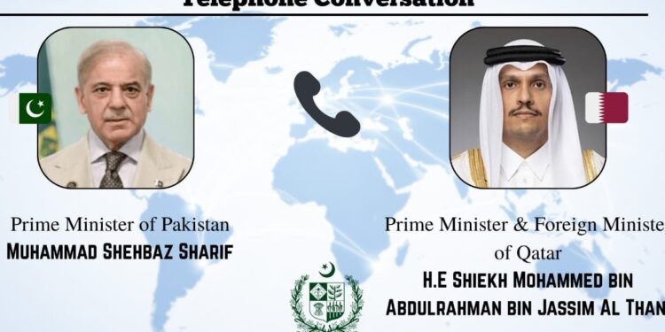 وزیراعظم شہباز شریف کو قطری ہم منصب کا ٹیلی فون، خطے میں پائیدار امن کے قیام کیلئے جاری سفارتی کوششوں کو آگے بڑھانے کے عزم کا اعادہ