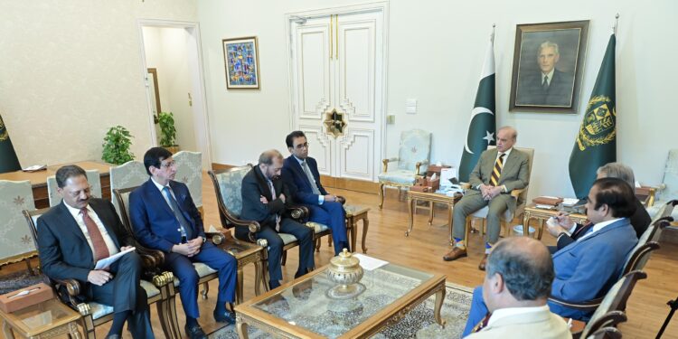 وزیراعظم محمد شہباز شریف سے وفاقی وزیرخالد مقبول صدیقی کی قیادت میں متحدہ قومی موومنٹ کے وفد کی ملاقات