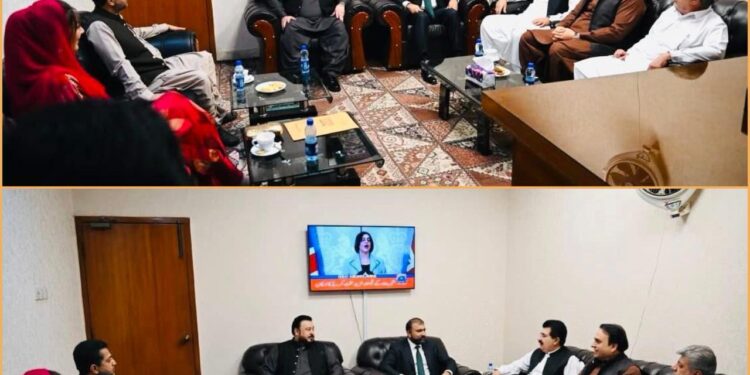 وزیراعلی بلوچستان میرسرفرازبگٹی کی بلوچستان عوامی پارٹی کی پارلیمنٹرین سے ملاقات
