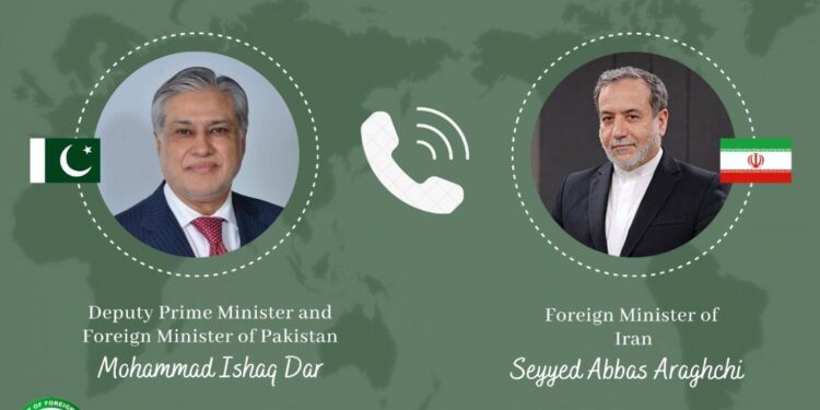 نائب وزیراعظم سینیٹر محمد اسحاق ڈار کی ایرانی وزیر خارجہ سے ٹیلی فون پر گفتگو
