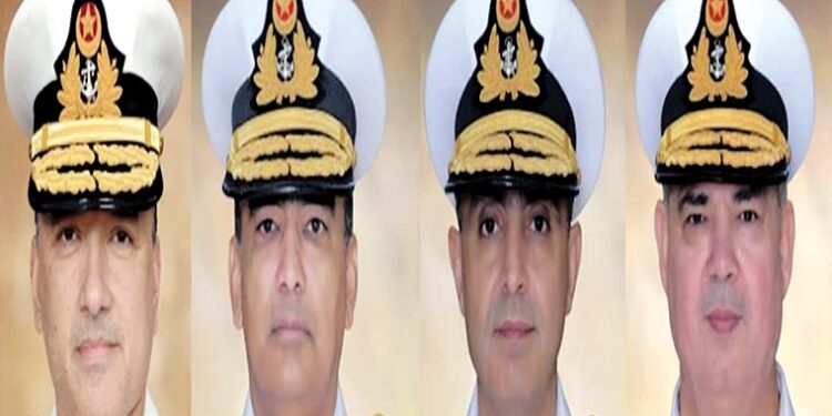 پاک بحریہ کے چار کموڈورز کو ریئر ایڈمرل کے عہدے پر ترقی دے دی گئی