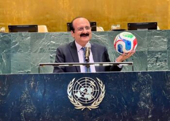کھیلوں کے ذریعے نوجوانوں کی ذہنی صحت کے فروغ میں پاکستان کے عالمی کردار؛ چیئرمین وزیراعظم یوتھ پروگرام رانا مشہود احمد خاں کا اقوام متحدہ کی تقریب سے خطاب